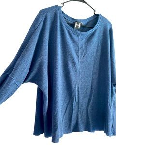 H by Bordeaux blue sweater